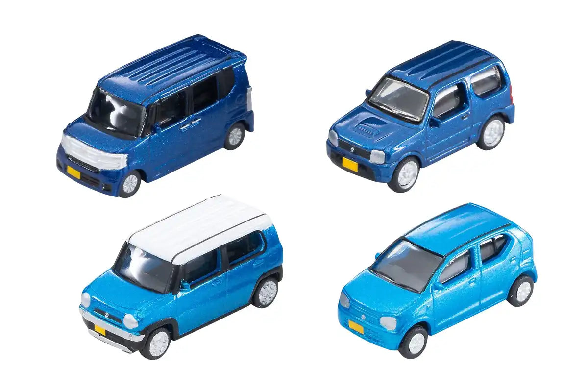 TOMYTEC Car Collection Basic Set Blue 4 Cars N Scale