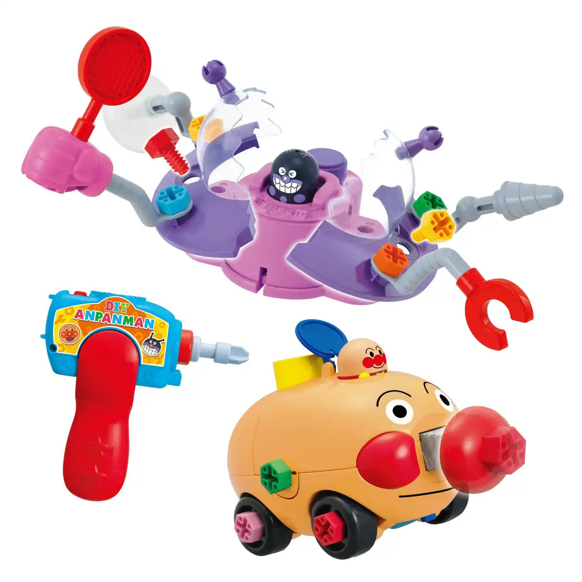 Sega Fave Anpanman DIY Build-It-Yourself Toy Set with Nose Punch & UFO- Japan Figure Store - #1 Bring To You The Best Japanese Goods