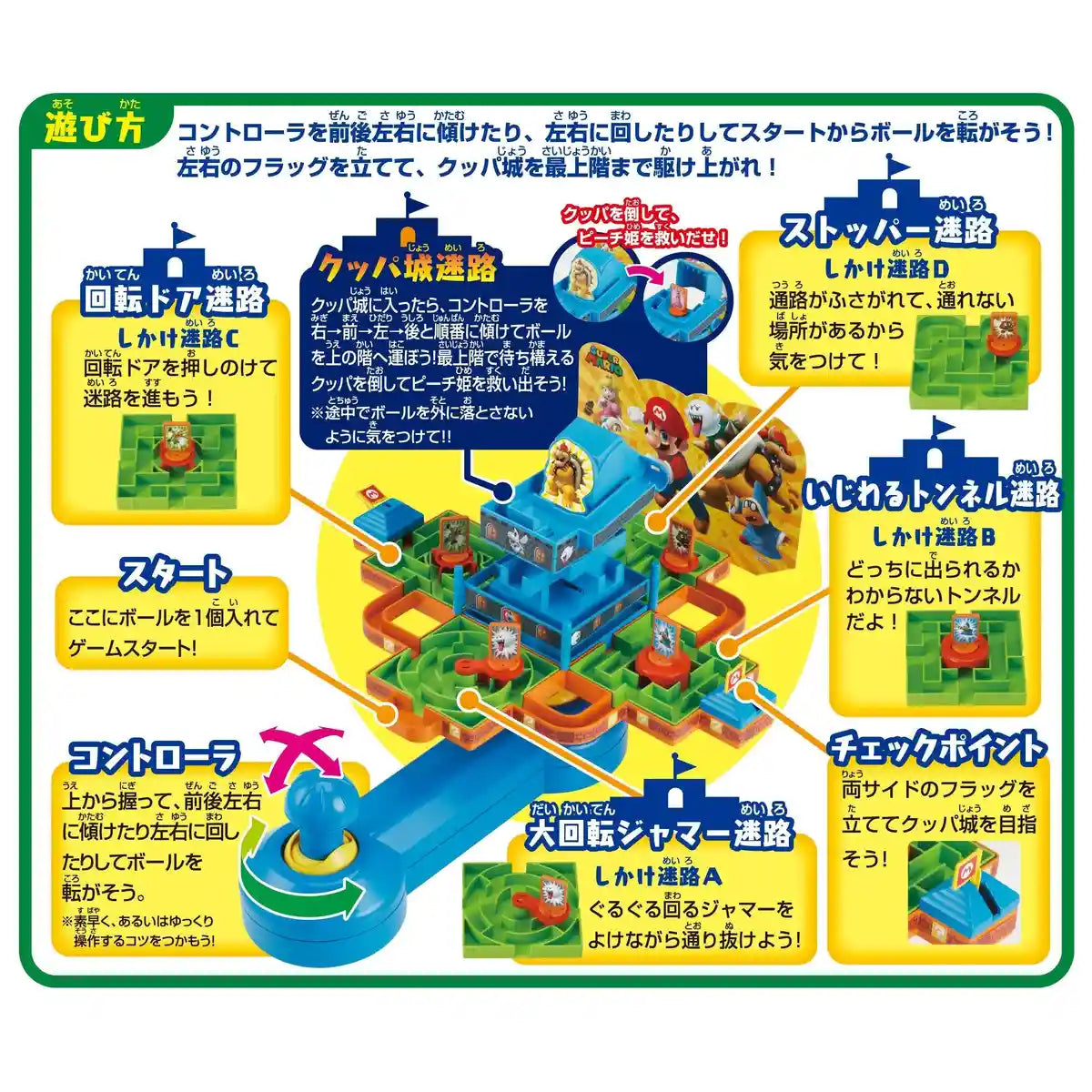EPOCH Super Mario Great Maze Game Dx Princess Peach And 5 Labyrinths- Japan Figure Store - #1 Bring To You The Best Japanese Goods