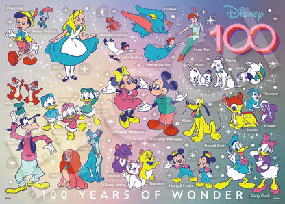 Epoch Disney 100 Years of Wonder 500-Piece Jigsaw Puzzle with Glue & Spatula