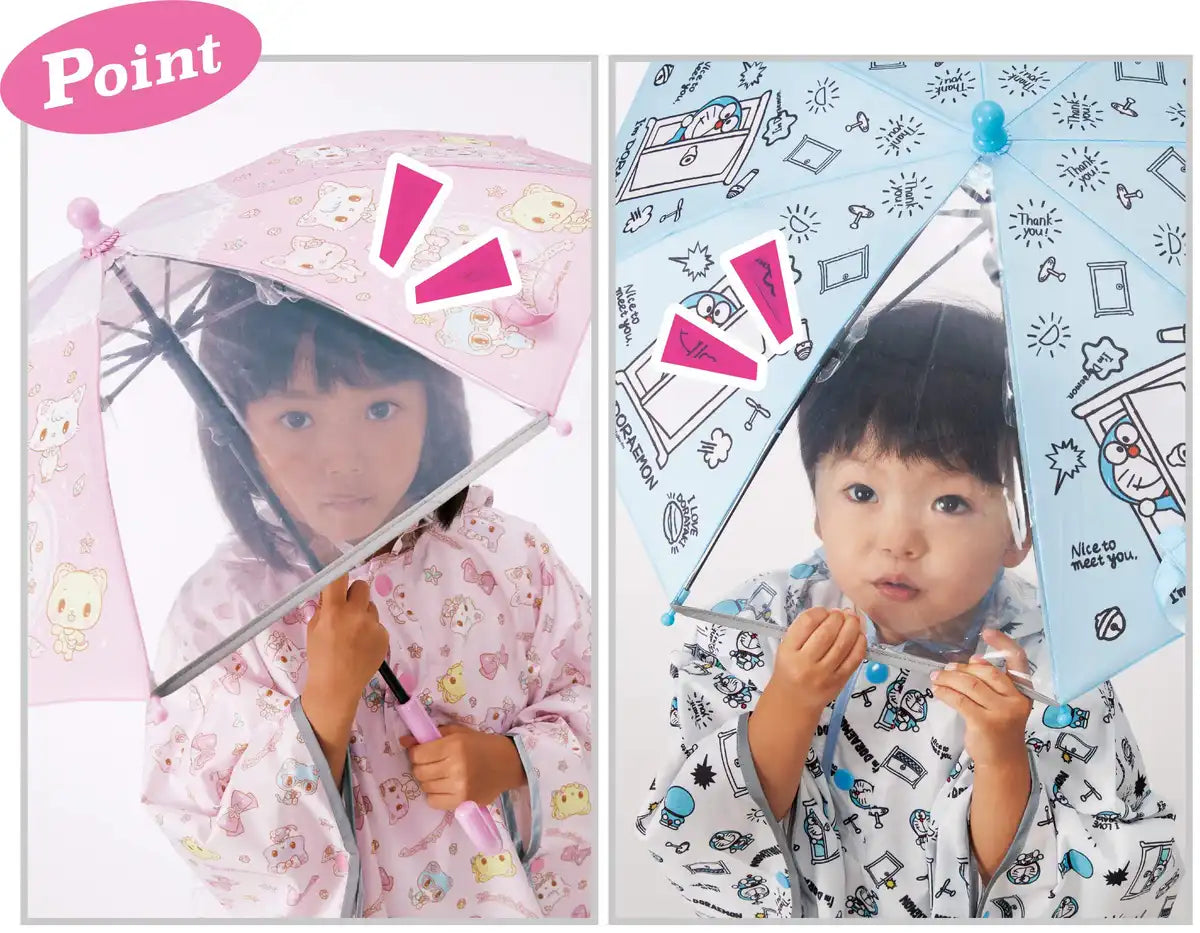 Skater Doraemon Sanrio 35cm Kids Umbrella for 2-3 Year Olds UB0- Japan Figure Store - #1 Bring To You The Best Japanese Goods