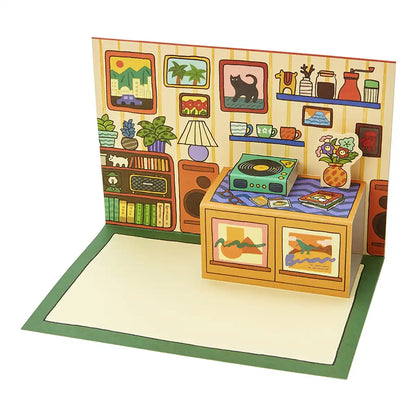 Sanrio Birthday Greeting Card with Record Room Design – Ships Internationally- Japan Figure Store - #1 Bring To You The Best Japanese Goods