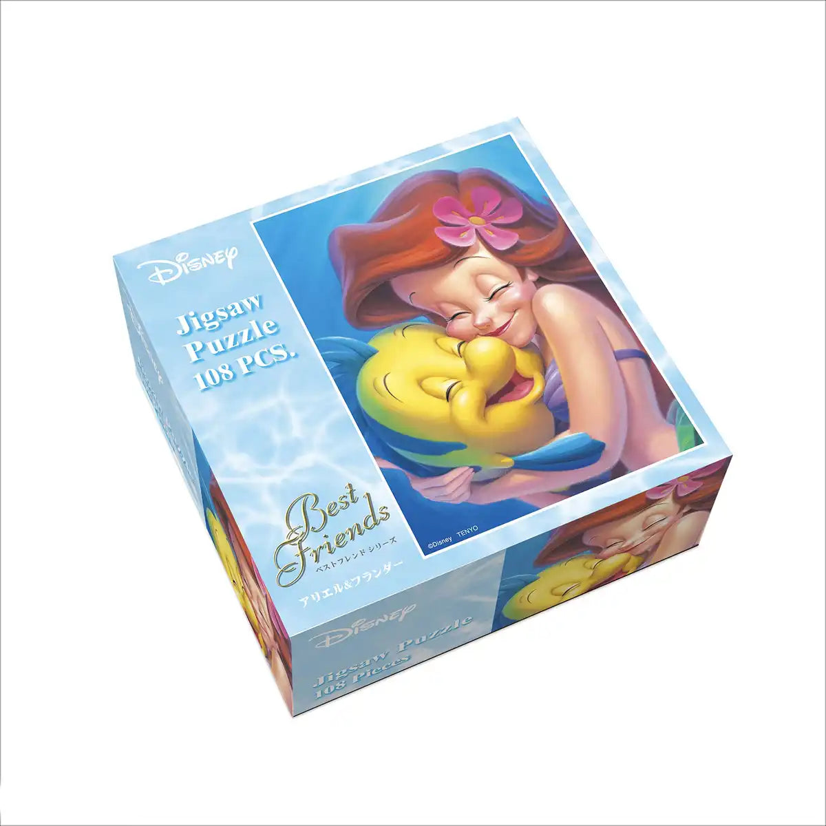 TENYO D108-028 Jigsaw Puzzle Disney The Little Mermaid Ariel & Flounder 108 Pieces- Japan Figure Store - #1 Bring To You The Best Japanese Goods