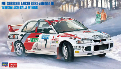 Hasegawa 20407 Mitsubishi Lancer Evolution III 1996 Swedish Rally Winner 1/24 Scale Cars- Japan Figure Store - #1 Bring To You The Best Japanese Goods