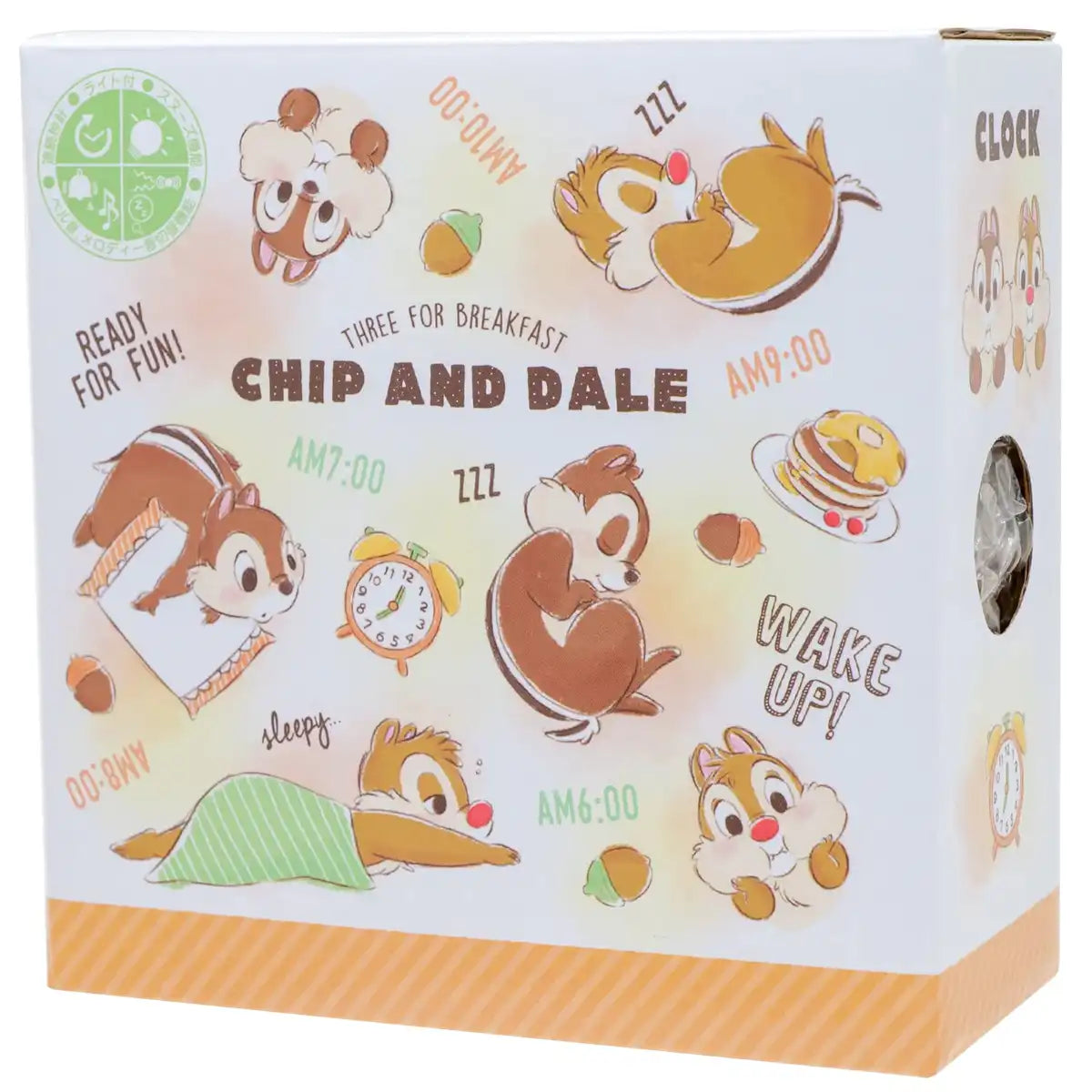 Ts Factory Alarm Clock Disney Chip Dale Rice Ball Clock Analog Quiet Continuous Second Hand Orange Dn-5520337Cd- Japan Figure Store - #1 Bring To You The Best Japanese Goods