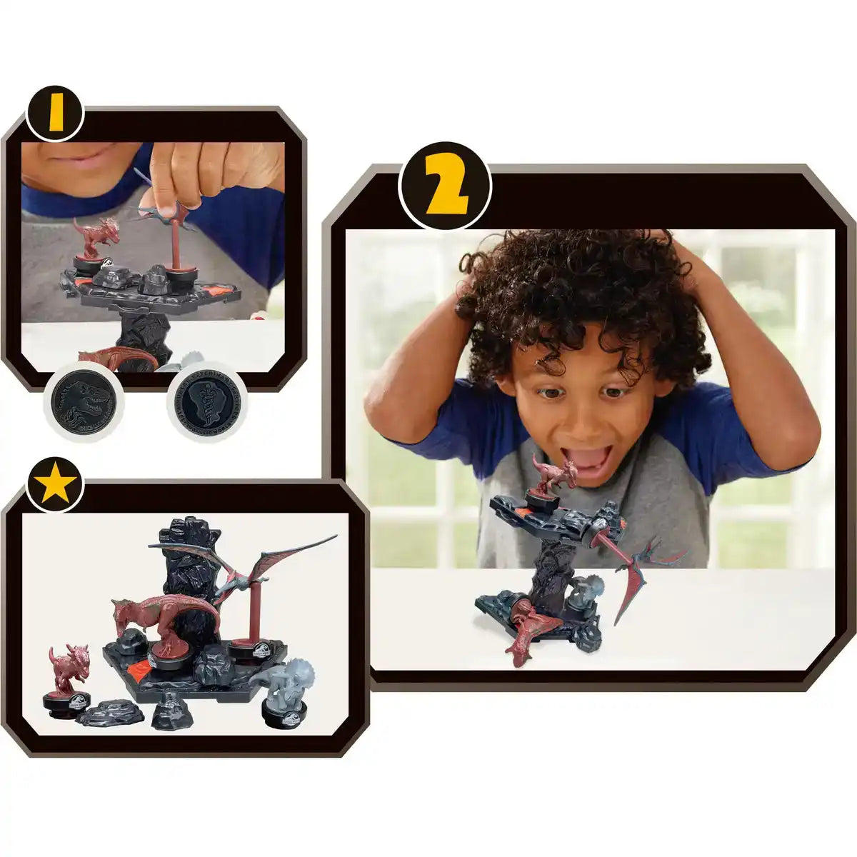 Epoch Jurassic World Dinosaur Diorama Balance Game for Ages 4+ St Mark Certified