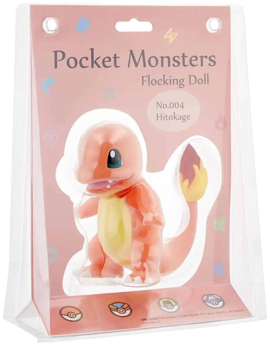 Sekiguchi Pokemon Flocking Doll Charmander 672059- Japan Figure Store - #1 Bring To You The Best Japanese Goods
