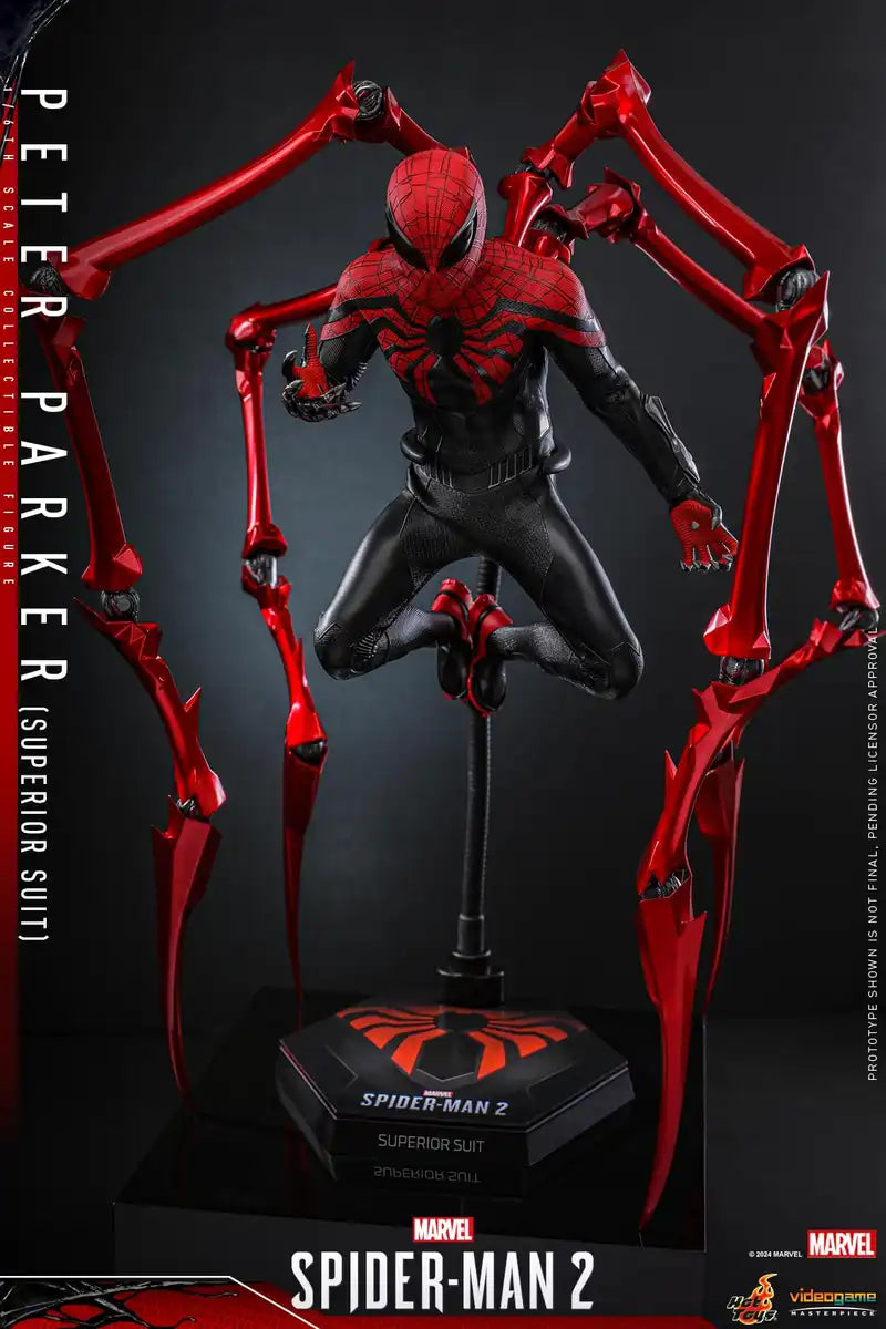 Hot Toys Marvel Spider-Man 2 Peter Parker 1/6 Scale Superior Suit Figure