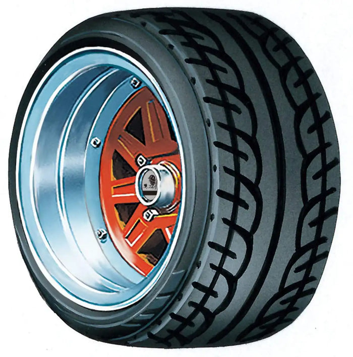 AOSHIMA Tuned Parts 1/24 Mark Iii Short Rim 14Inch Tire & Wheel Set- Japan Figure Store - #1 Bring To You The Best Japanese Goods