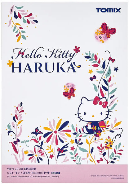 Tomytec Tomix N Gauge 6-Car Hello Kitty 281 Series Haruka Butterfly Model Train- Japan Figure Store - #1 Bring To You The Best Japanese Goods
