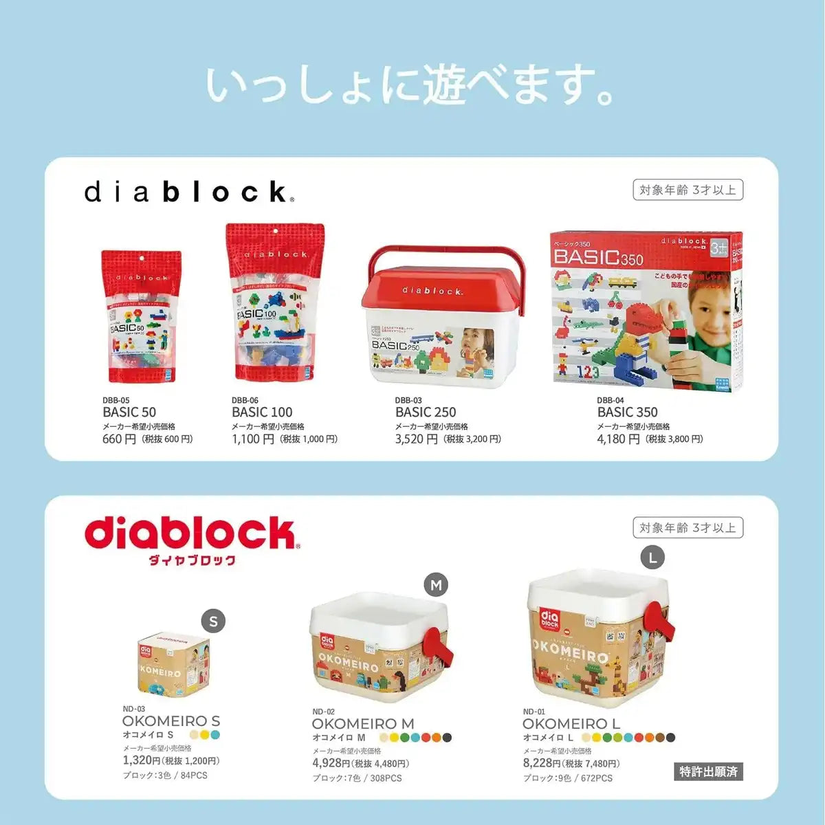 Kawada Okomeiro Diamond Block Model Building Kit