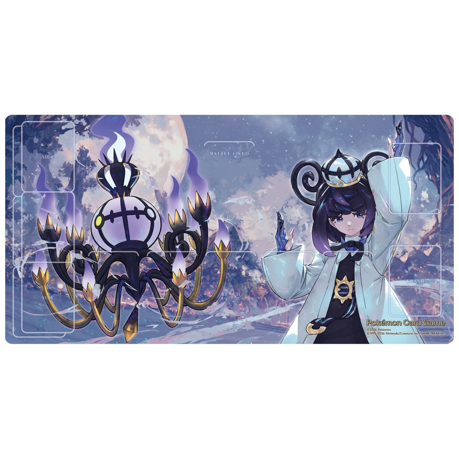 Official Pokemon Rubber Playmat Muku & Mega Chandela