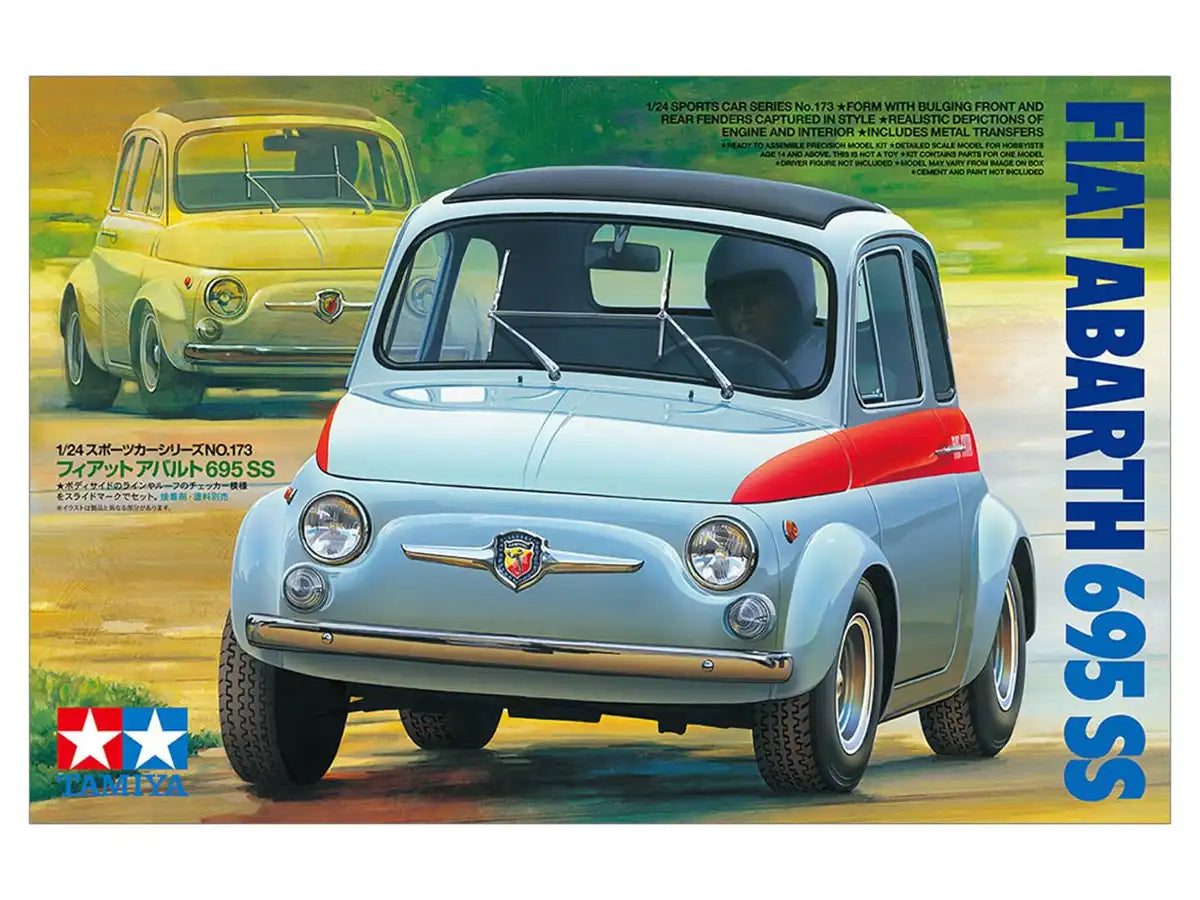 Tamiya 1/24 Scale Fiat Abarth 695 SS Model Kit Sports Car Series 173