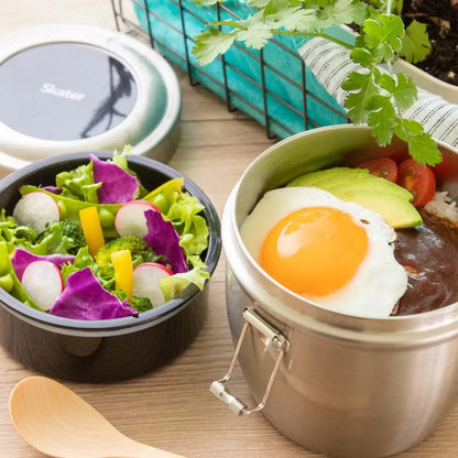 Skater 800ml Silver Antibacterial Stainless Steel Insulated Lunch Box - Rice Bowl Stlbd8Ag-A- Japan Figure Store - #1 Bring To You The Best Japanese Goods