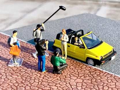 Tomytec Geocolle 64 1/64 TV Crew Abs Resin Dolls with Die-Cast Mini Car Set- Japan Figure Store - #1 Bring To You The Best Japanese Goods
