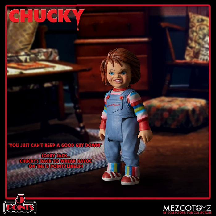 Mezco Chucky Action Figure Deluxe Set 5 Point Childs Play Series