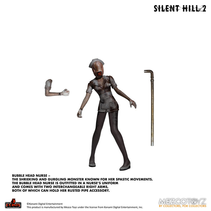 Mezco 5 Point Silent Hill 2 Red Pyramid Thing Bubble Head Nurse Figure Set 3.75