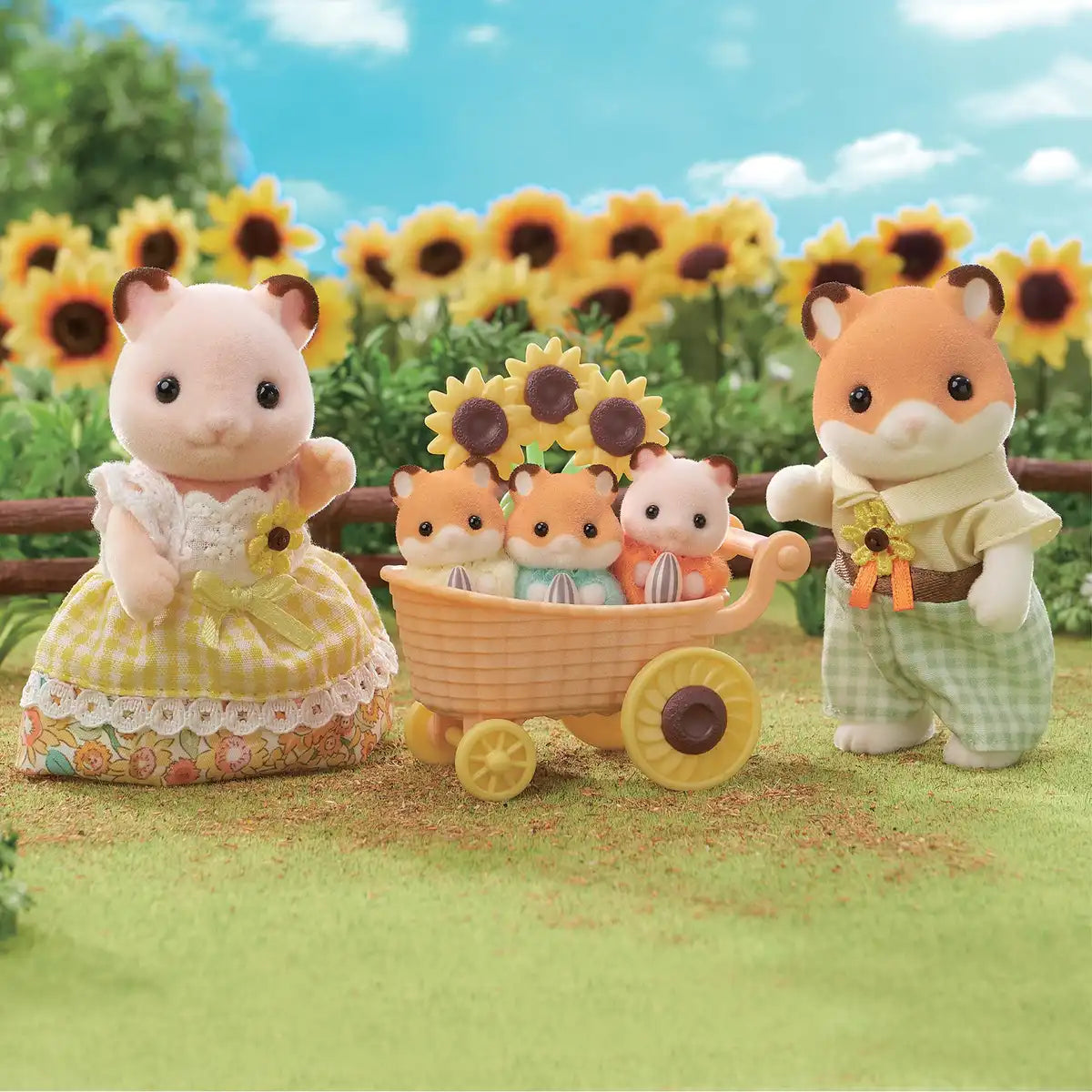 Epoch Sylvanian Families Hamster Family Doll Set Ages 3+ Certified
