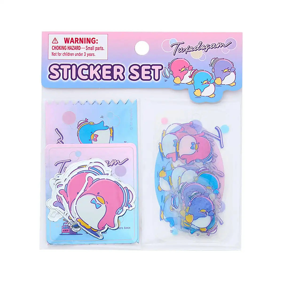 Sanrio Tuxedo Sam Dance and Music Sticker Set for Ages 3+ PVC Paper