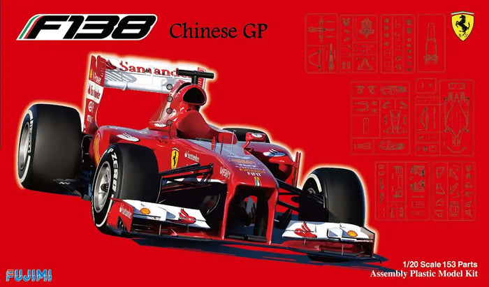 FUJIMI Gp56 F1 Ferrari F138 Chinese Gp 1/20 Scale Kit- Japan Figure Store - #1 Bring To You The Best Japanese Goods
