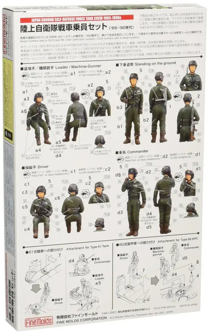 FINE MOLDS 1/35 Jgsdf Tank Crew Set 1965-1990 Plastic Model- Japan Figure Store - #1 Bring To You The Best Japanese Goods