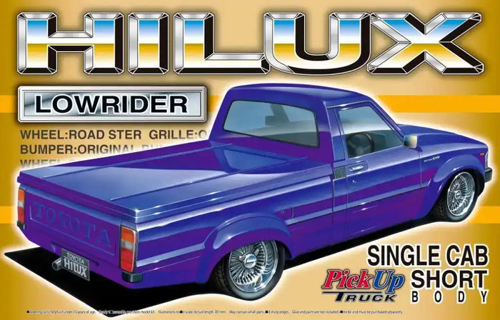 AOSHIMA - 28421 Toyota Hilux Lowrider - Pick Up Truck 1/24 Scale Kit- Japan Figure Store - #1 Bring To You The Best Japanese Goods