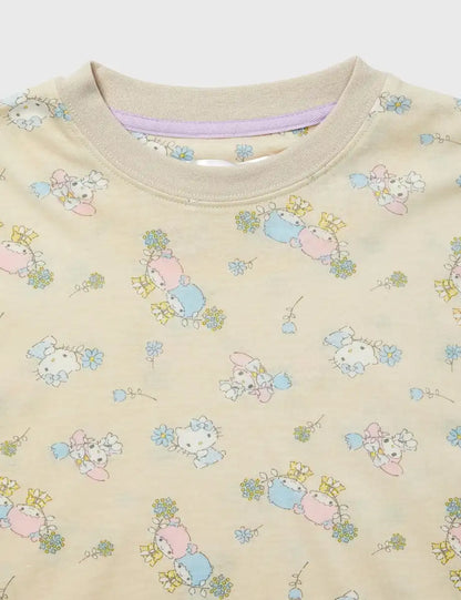 Sanrio Girls Long Sleeve Jersey Pajama Set - Comfortable Sleepwear- Japan Figure Store - #1 Bring To You The Best Japanese Goods