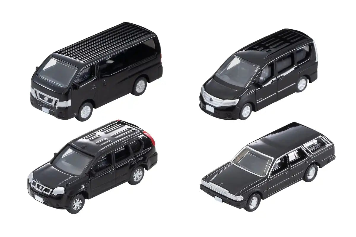 TOMYTEC - The Car Collection Basic Set Select Black - 4 Cars - N Scale- Japan Figure Store - #1 Bring To You The Best Japanese Goods