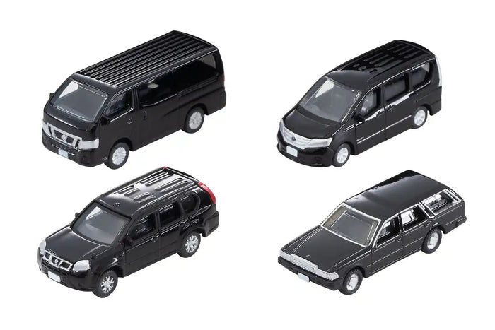 TOMYTEC - The Car Collection Basic Set Select Black - 4 Cars - N Scale- Japan Figure Store - #1 Bring To You The Best Japanese Goods