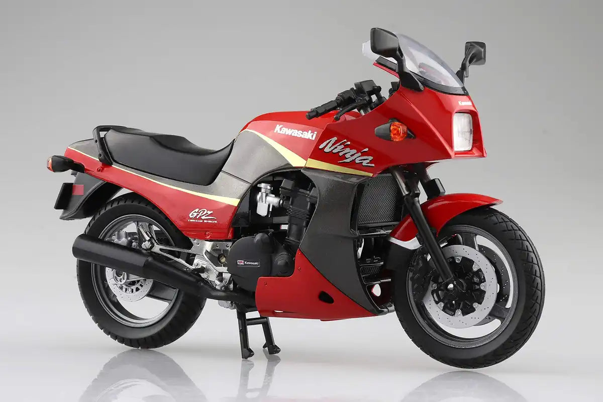 AOSHIMA Skynet 1/12 Kawasaki Gpz900R Red/Gray Finished Model- Japan Figure Store - #1 Bring To You The Best Japanese Goods