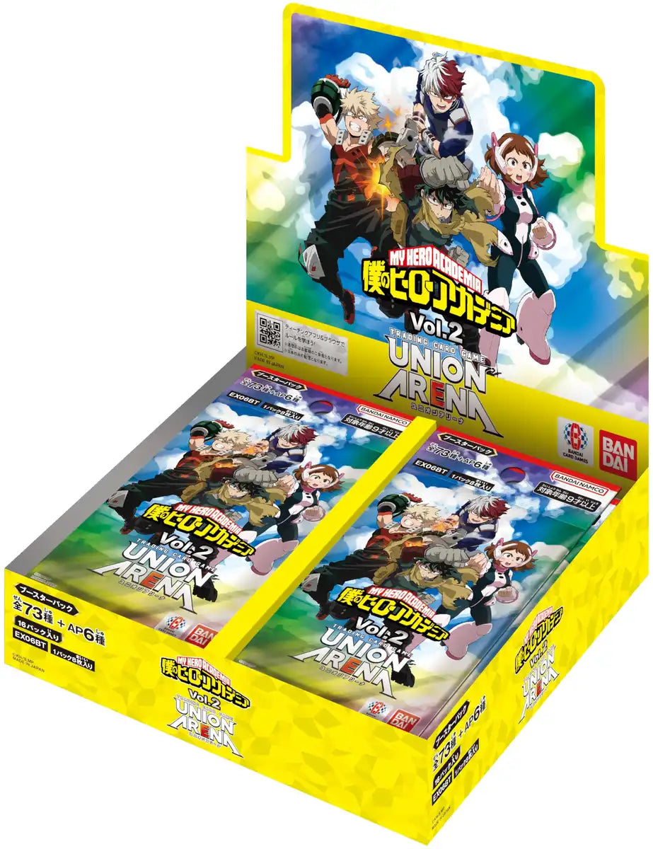 my hero academia card game booster box Union Arena My Hero Academia Vol 2 EX06BT Japanese Booster Box