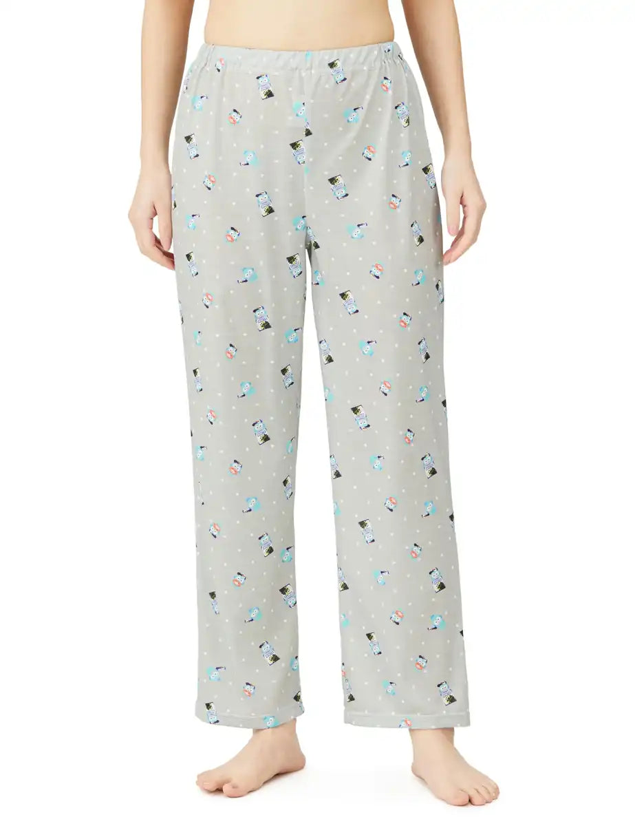 Sanrio Women's Gray Pajama Set Long Sleeve Hangyodon Cinnamoroll Roomwear- Japan Figure Store - #1 Bring To You The Best Japanese Goods