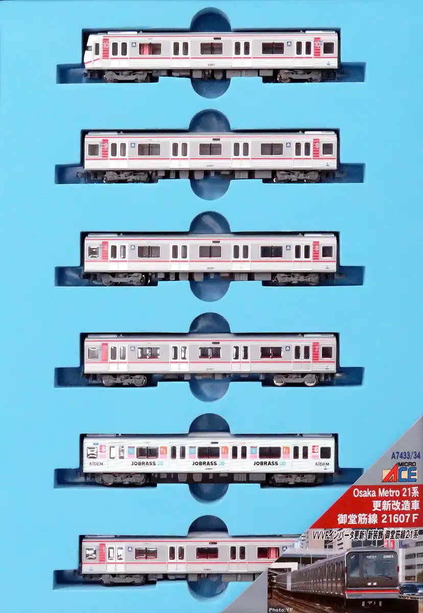 MICROACE A7433 Osaka Metro Series 21 Renewal Modified Car Midosuji Line 21607F 6 Cars Set N Scale- Japan Figure Store - #1 Bring To You The Best Japanese Goods