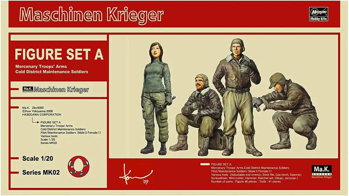 Hasegawa Maschinen Krieger Ma.K. Figure Set 1/20 Scale Plastic Model Mk02- Japan Figure Store - #1 Bring To You The Best Japanese Goods