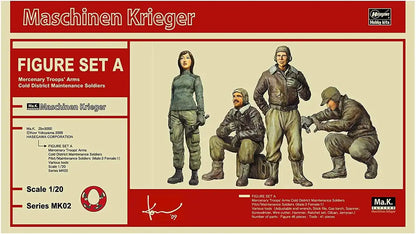 Hasegawa Maschinen Krieger Ma.K. Figure Set 1/20 Scale Plastic Model Mk02- Japan Figure Store - #1 Bring To You The Best Japanese Goods