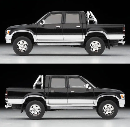 Tomytec 1/64 Toyota Hilux 1995 Double Cab SSR-X 4WD Pickup - Black/Silver- Japan Figure Store - #1 Bring To You The Best Japanese Goods