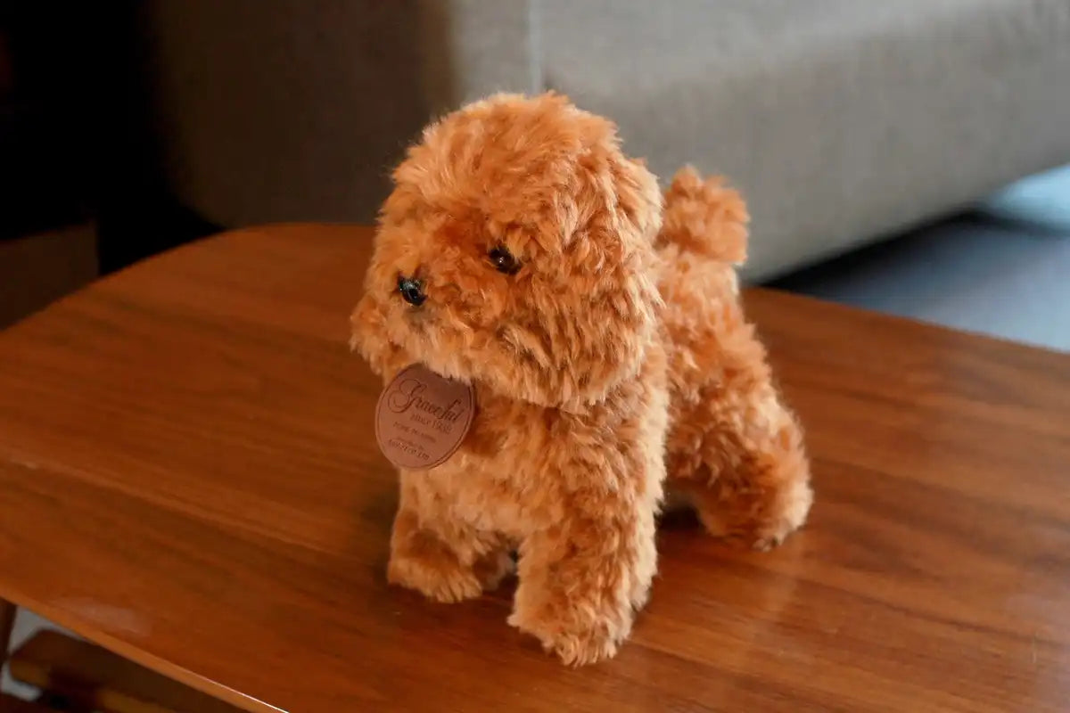 Sanei Boeki Graceful Dog Toy Poodle S Apricot Standing Plush 24cm- Japan Figure Store - #1 Bring To You The Best Japanese Goods