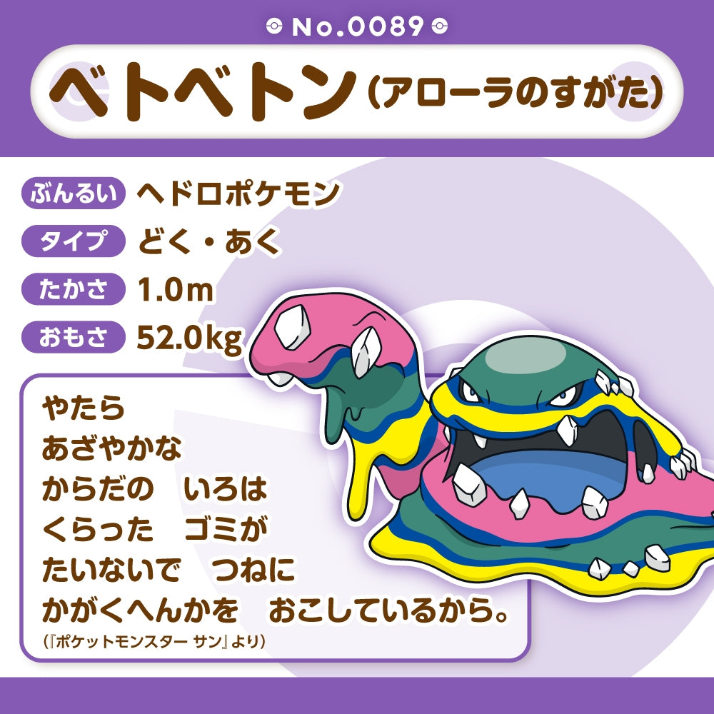 A089 ぬいぐるみ Pokémon fit ベトベトン(アローラのすがた)