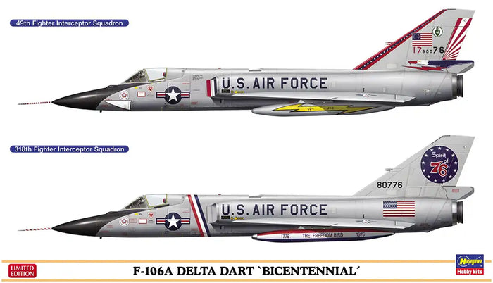 HASEGAWA 1/72 U.S. Air Force F-106A Delta Dart Bicentennial Plastic Model- Japan Figure Store - #1 Bring To You The Best Japanese Goods
