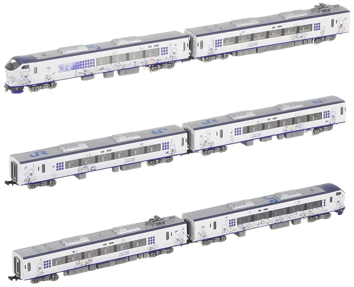 Tomytec 281 Series Hello Kitty 6-Car Model Train Set - N Gauge Tomix Railway- Japan Figure Store - #1 Bring To You The Best Japanese Goods