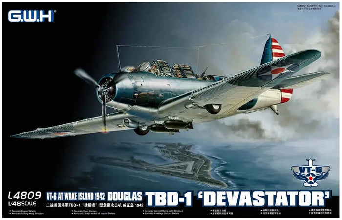 Great Wall Hobby 1/48 Tbd-1 Devastator Vt-6 Wake Island 1942 Plastic Model L4809- Japan Figure Store - #1 Bring To You The Best Japanese Goods