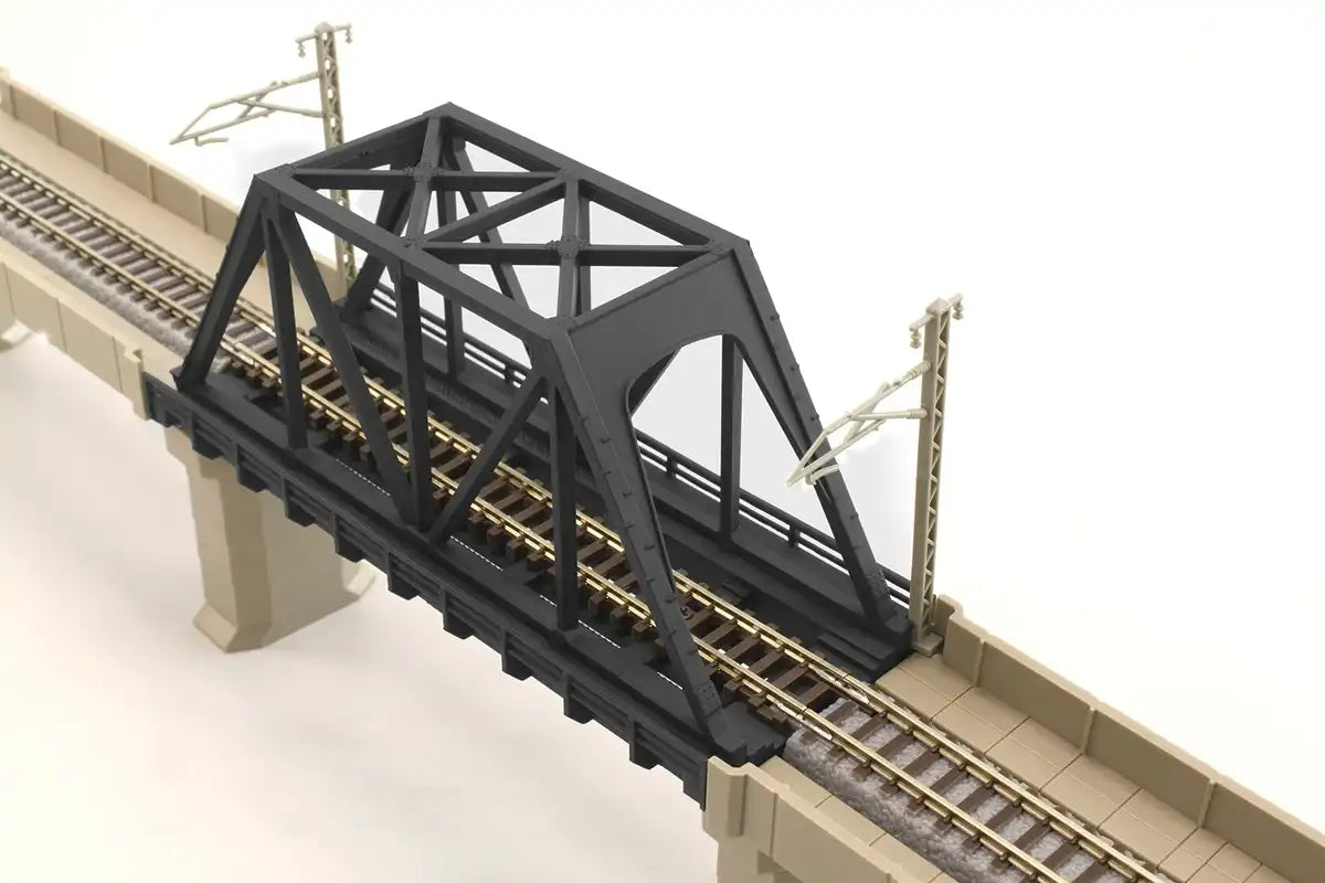 Rokuhan Black Single Track Short Truss Bridge for Z Gauge- Japan Figure Store - #1 Bring To You The Best Japanese Goods