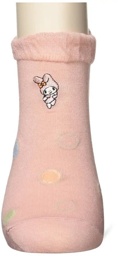 Sanrio Women's Salmon Pink Socks 23-25Cm - Comfortable and Stylish- Japan Figure Store - #1 Bring To You The Best Japanese Goods