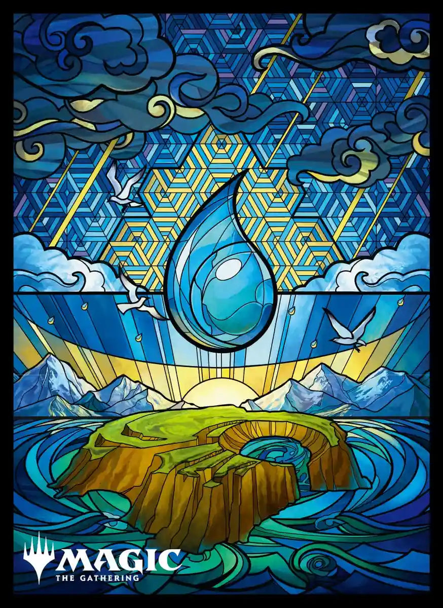 Card Sleeves Dominaria United Island Stained Glass Mtgs 238 Magic The