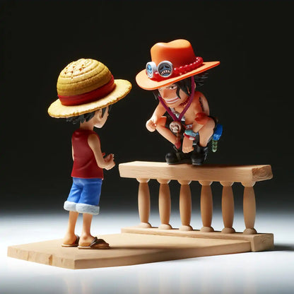 Banpresto One Piece Luffy & Ace Figures - Bandai Spirits World Collectible