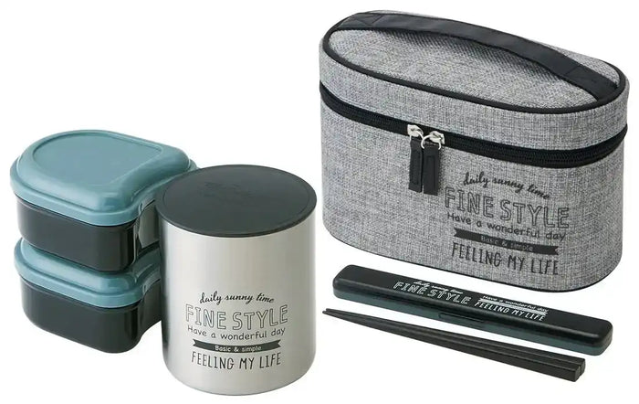 Skater Large Capacity 1100Ml Fine Style Insulated Lunch Box in Black- Japan Figure Store - #1 Bring To You The Best Japanese Goods