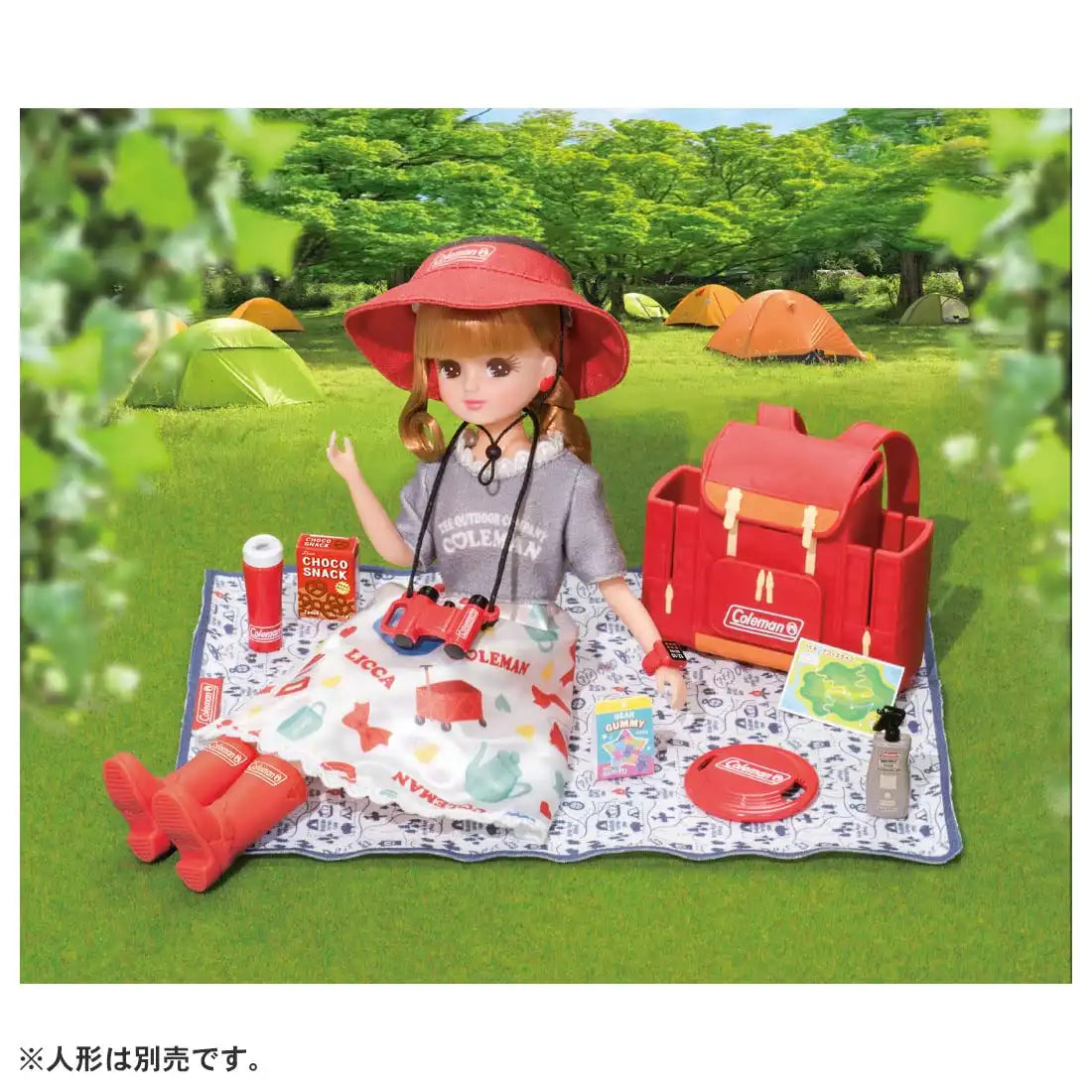 Takara Tomy Licca-Chan Lg-07 Camp Backpack Set Coleman Collaboration Ages 3+- Japan Figure Store - #1 Bring To You The Best Japanese Goods