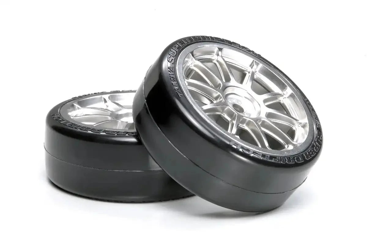 Tamiya Hop-Up Options 10 Plated Wheels Pre-Mounted S-Type Drift Tires- Japan Figure Store - #1 Bring To You The Best Japanese Goods