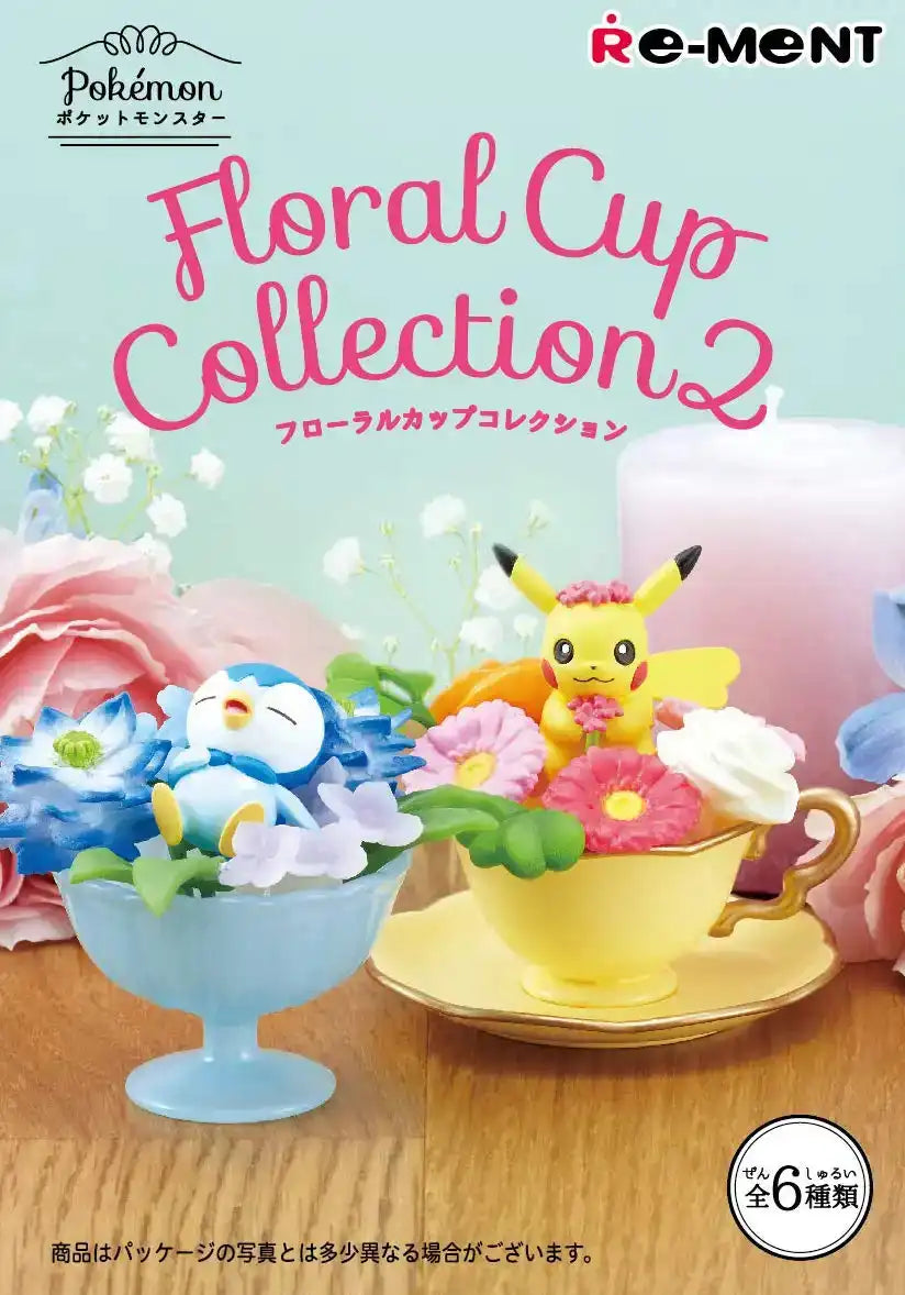 RE-MENT Pokemon Floral Cup Collection 2 Box 6 Pcs Complete Set- Japan Figure Store - #1 Bring To You The Best Japanese Goods