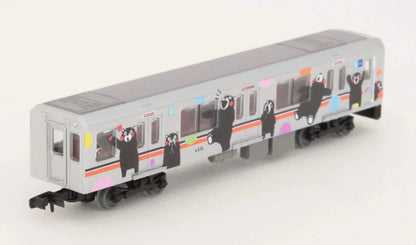 Tomytec Type 01 Kumamon Wrap Silver 2-Car Set - Kumamoto Electric Railway Diorama- Japan Figure Store - #1 Bring To You The Best Japanese Goods